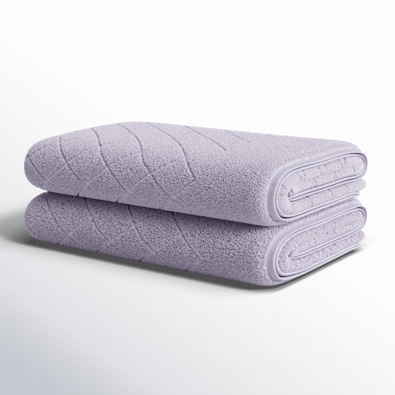 Ensemble de draps de bain en coton Elswick, Lilas