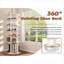 Entryway and Closet 6-Tier 360 Degree Rotating Free Standing Shoe Organizer Rack, Holds Up To 24 Pairs, Clean White Plastic