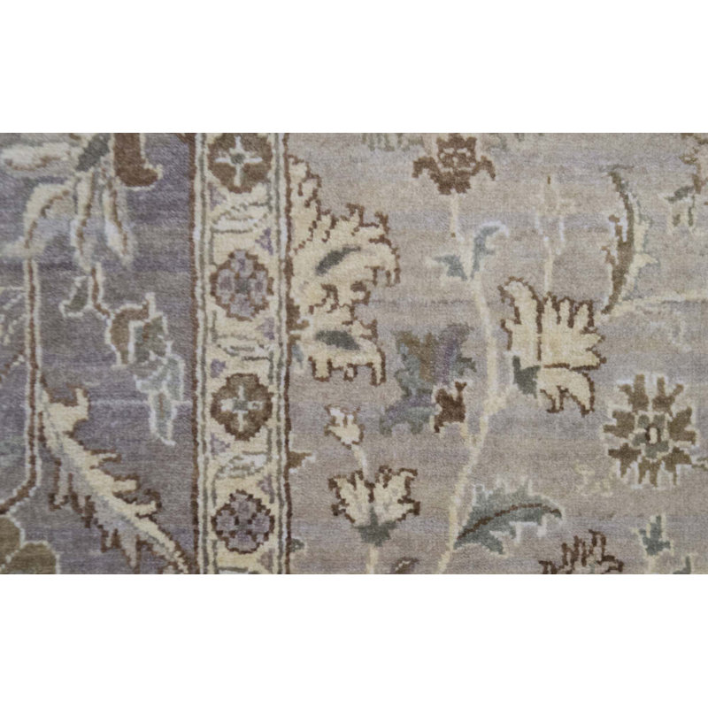 Tapis brun et brun de haute qualité noué à la main