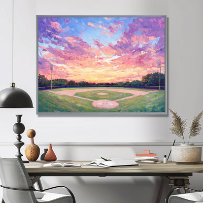 Baseball Field At Sunrise II - Sport Baseball Wall Art Print