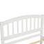 Lit plateforme simple blanc avec lit gigogne en bois massif pour un lit gigogne enchanteur