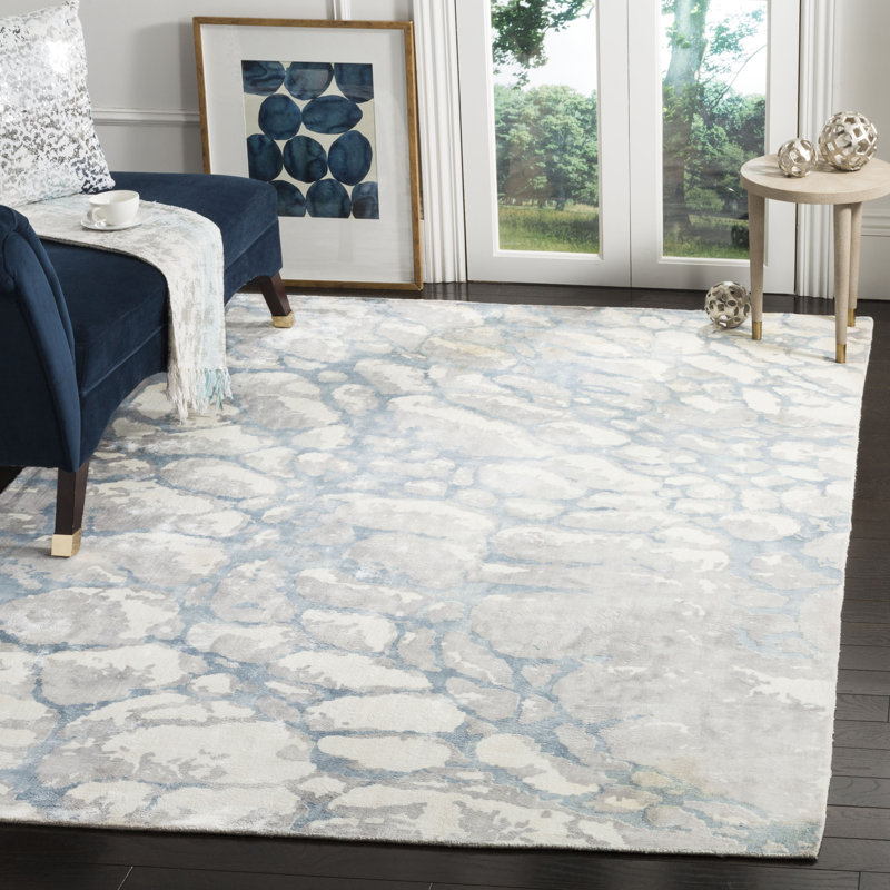 Wynkoop Hand Loomed Viscose Abstract Rug, Rectangle 6' x 9'