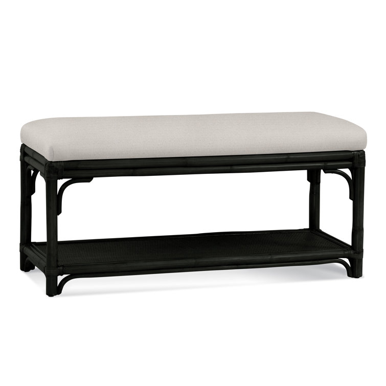 Summer Retreat Wicker Shelf Storage Bench