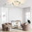 Carven 3 Light Semi Flush Mount Acrylic LED Fixture With Remote