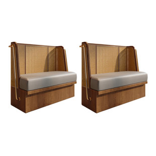 Banc rembourré en similicuir (Ensemble de 2)