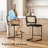 Counter Height Bar Stools Set Of 2, Upholstered Pu Leather Barstools With Rattan Back, 24 Inch Stools Armless Bar Chairs For Kitchen Island-217074153