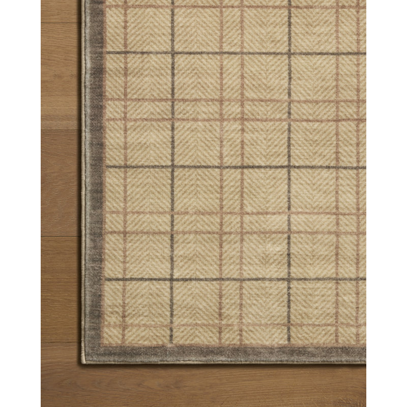 Chris aime Julia X Loloi. Tapis d'intérieur à motif géométrique Bobby, Sand / Bark, 3 pi 6 po x 5 pi 6 po