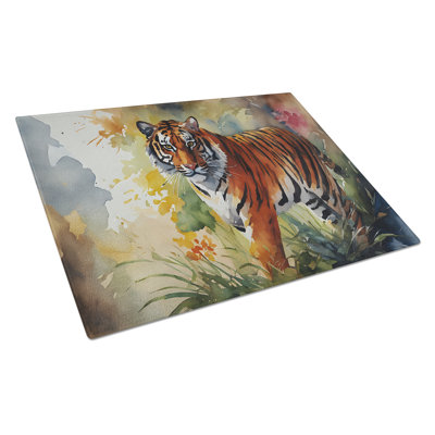 Bengal Tiger Glass Cutting Board Large