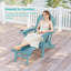 Chaise pliante Adirondack avec repose-pieds rétractable et porte-gobelet, réglable à 3 positions pour le patio, assise extérieure toutes saisons-610944121