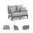 Ahumada 54'' Wide Straight Loveseat with Cushions