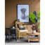 Table ronde avec tablettes - bois noir pour un charme rustique et deux rangements ouverts