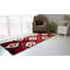 Tapis beige / noir / rouge en polyester Demee-959181419