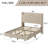 Full Size Floating Bed Frame With LED Lights, Upholstered Platform Bed Frame With Charging Station & Storage Headboard-1204265145