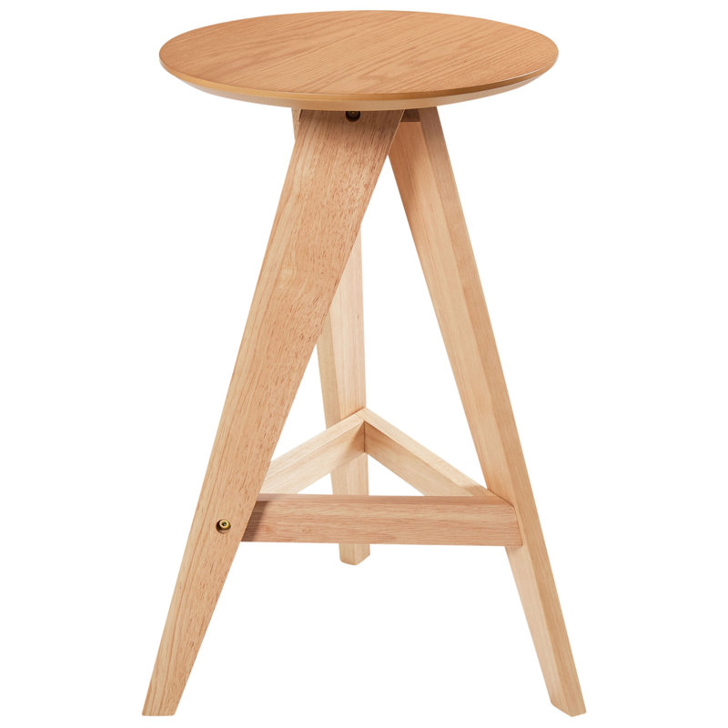 Set of 2 Wooden Bar Stools AROMA, Light Brown