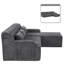Canapé modulaire rembourré en L en chenille avec poches de rangement et trois coussins Modern Minimalist-1503035857-1503035858