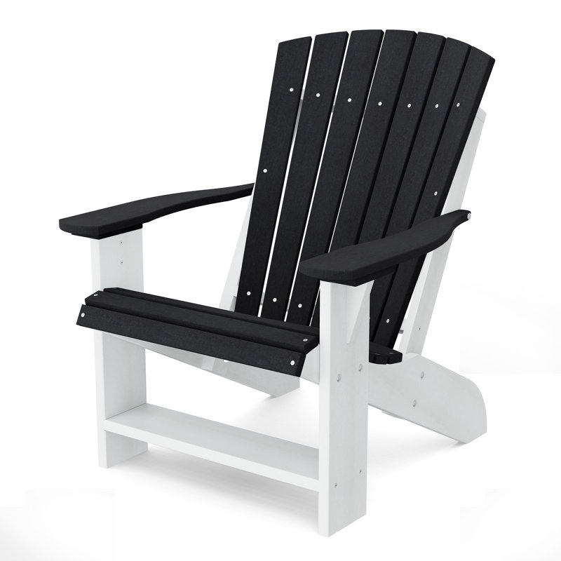 Chaise Adirondack Heritage, Noir / blanc