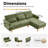 86.61" W Reversible L-Shaped Chenille Sectional-1215175979