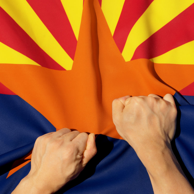 Drapeau de l'État de l'Arizona à double face à 3 plis Anley - 3 x 5 pi - le plus résistant et le plus durable de l'Arizona