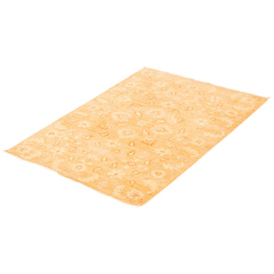 Peshawar One-of-a-Kind Rectangle 4' x 5'1 New Age Rectangle Wool Area Rug in Cream and Tan