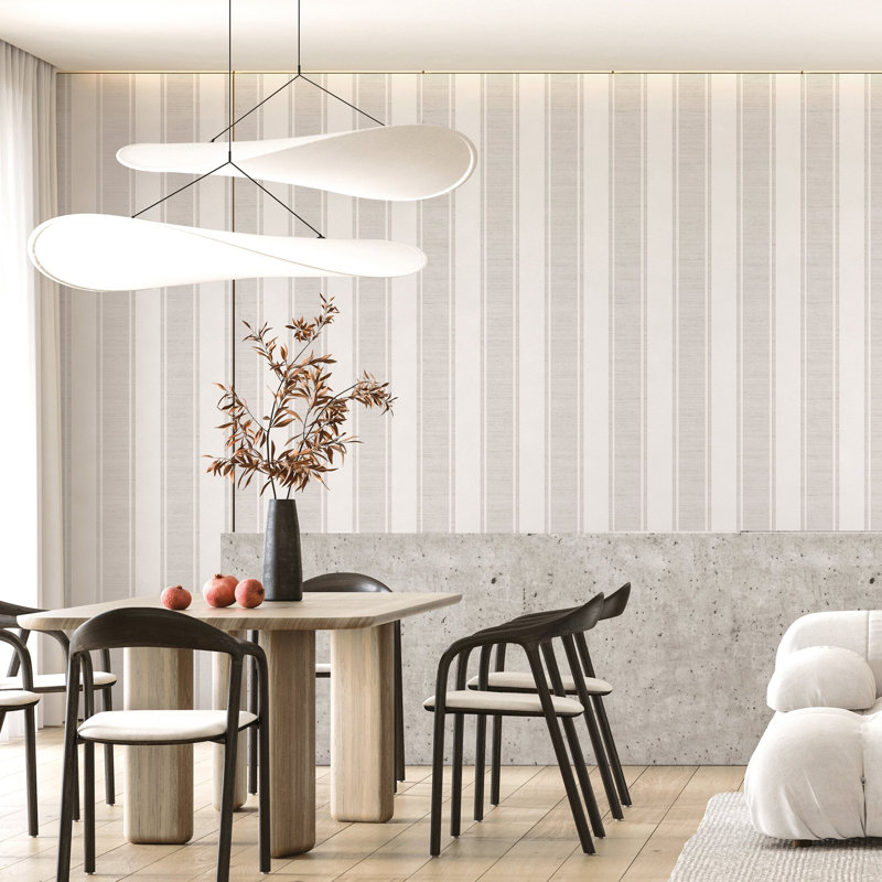 Italian Silks and Damasks 10.05m x 53cm Satin Wallpaper Roll, Grey