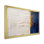 Tissu du temps abstrait bleu et or I - reproduction d'art sur toile