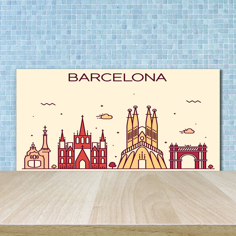 Cuthburt 50cm W x 100cm L Glass Peel and Stick Panel