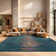 Felty Floral Blue Area Rug