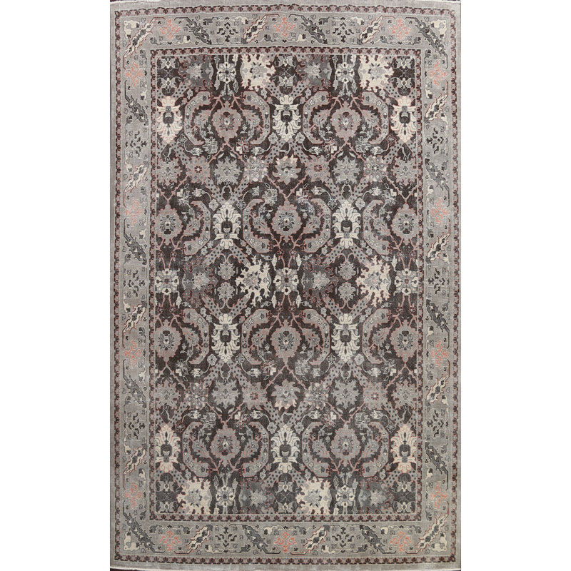 Tapis oriental gris anthracite / gris en laine