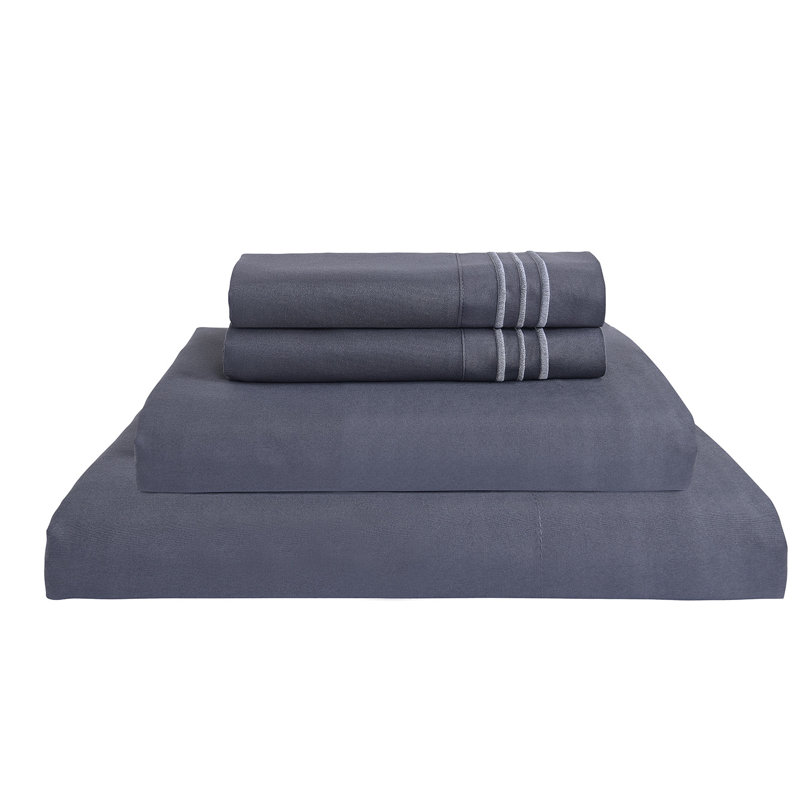 Ensemble de draps Deminous, Ensemble de draps pour lit double + un drap-housse, Gris foncé