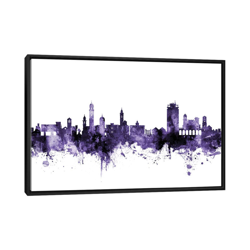Reproduction d'art graphique sur toile tendue, H 18 po x l 26 po x P 1,5 po, Toile avec cadre noir, Pas de tapis