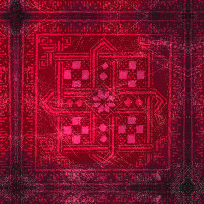 «Old Crimson Textile Element 6», impression sur toile tendue