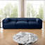 Canapé modulaire modulaire avec rangement, dossier cylindrique et accoudoirs-389349183-389349182