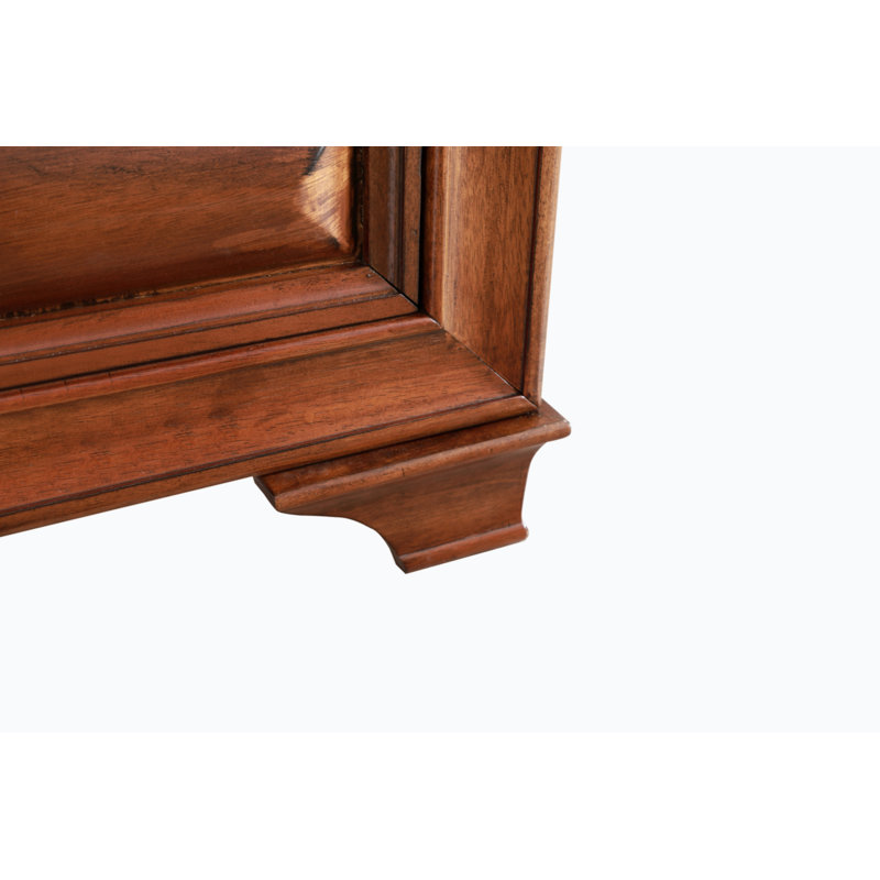 LaVita 3-Drawer Solid Oak Nightstand with Bronze Hardware