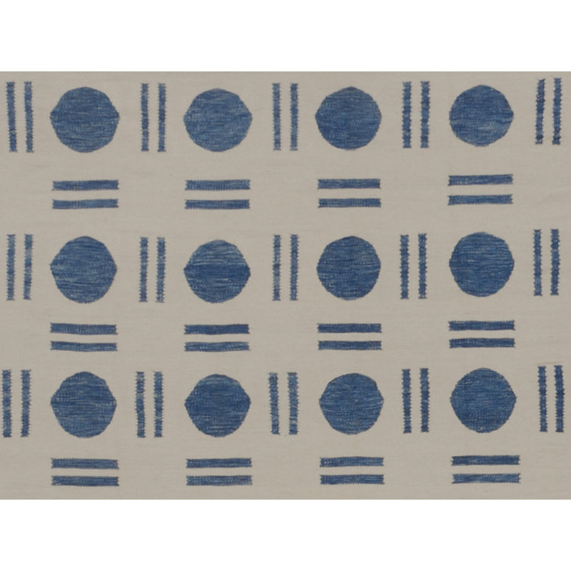 Geometric Area Rug in Beige/Blue