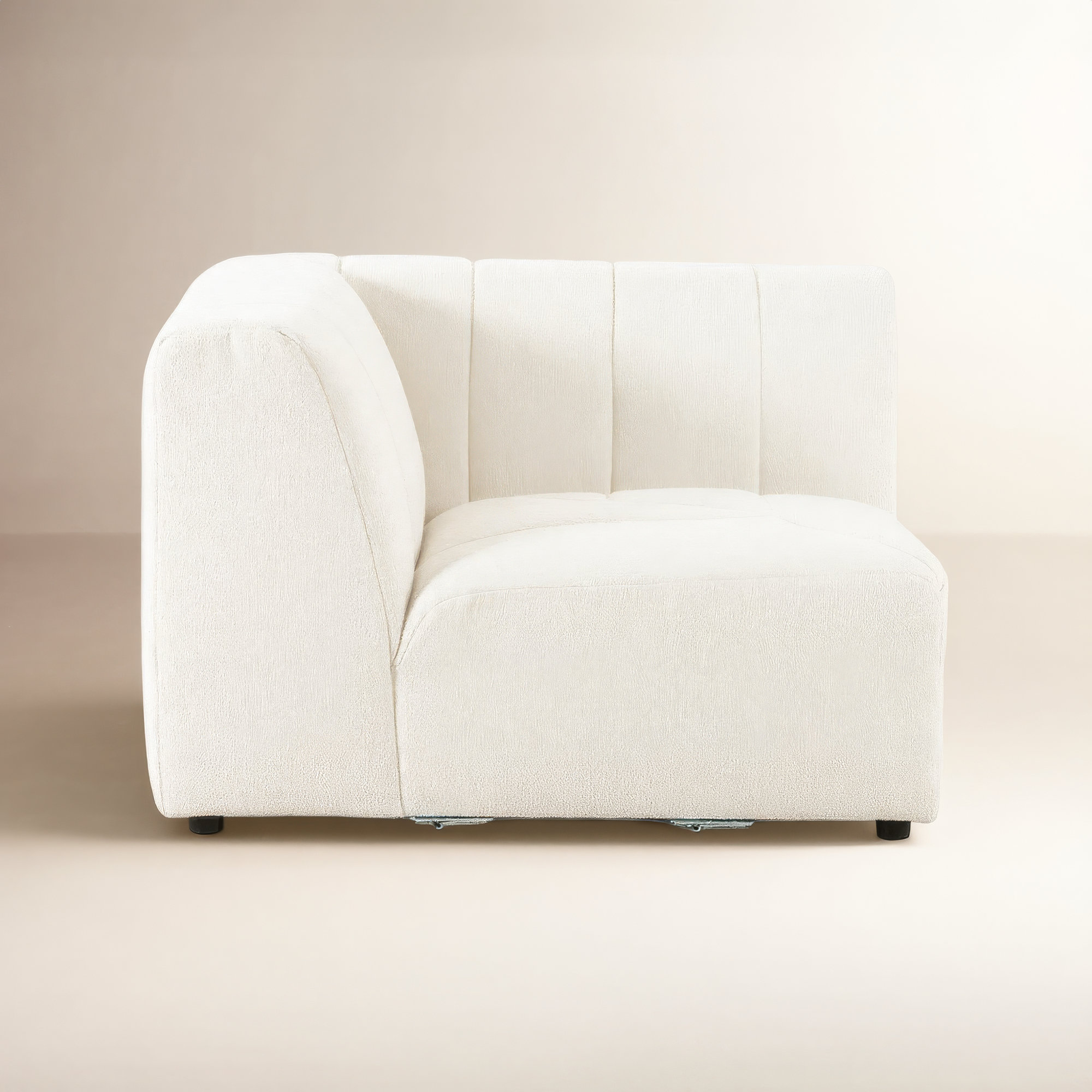 Bowry Langham Channeled Corner Piece - Fayette Cloud, Fayette Cloud