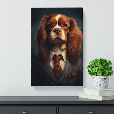 Cavalier King Charles Spaniel In A Suit No.5 - No Frame Print