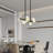 Modern Crystal Chandelier Dining Room Light Fixtures Black Chandeliers With Crystal Ball Shade 8-lights Industrial Globe Hanging Pendant Lighting For Kitchen Island,living Room,dining Room-1242390116
