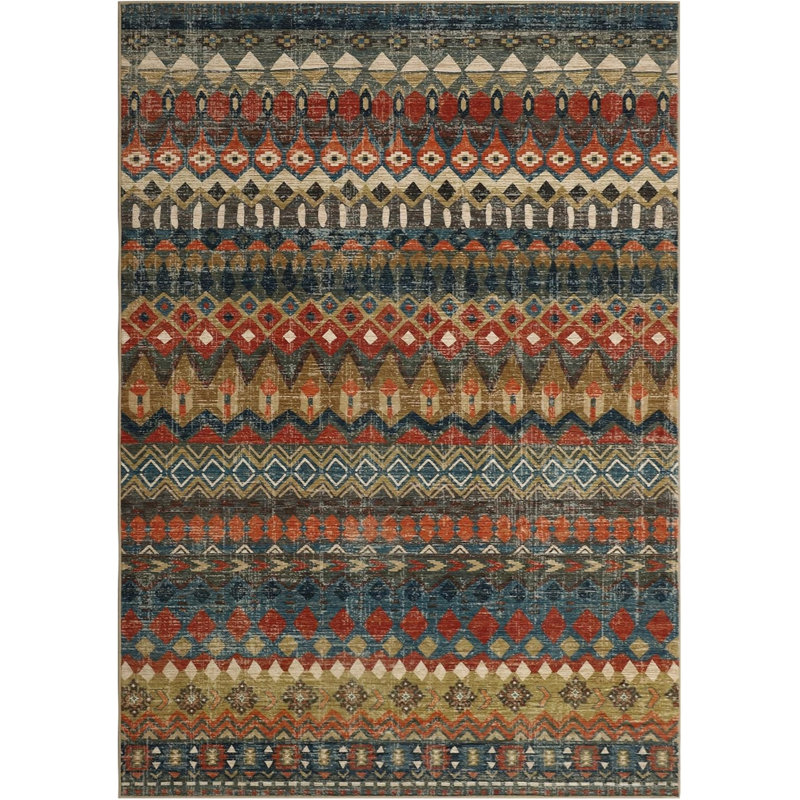 Rug Vintage Distressed Geometric Hallway Carpet Machine Washable Non-Slip Indoor Long Rug Non-Shedding Accent Carpet Beige