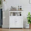 Armoire de rangement moderne avec portes doubles et tablette réglable