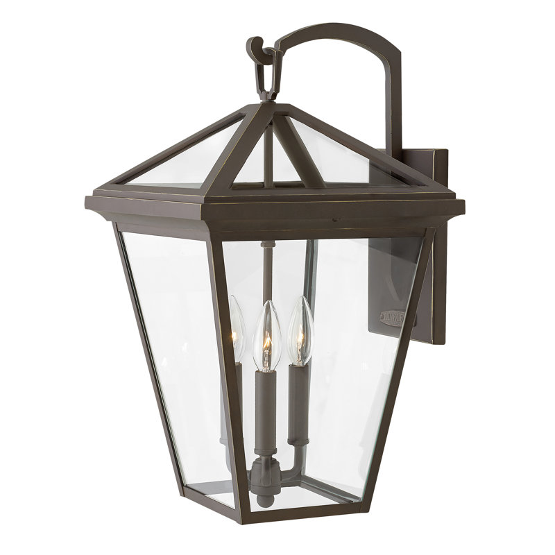 Alford Place 3-Light Outdoor Wall Lantern, Oil Rubbed Bronze, 20.5" H x 12" W x 13.5" D, 3 Lights