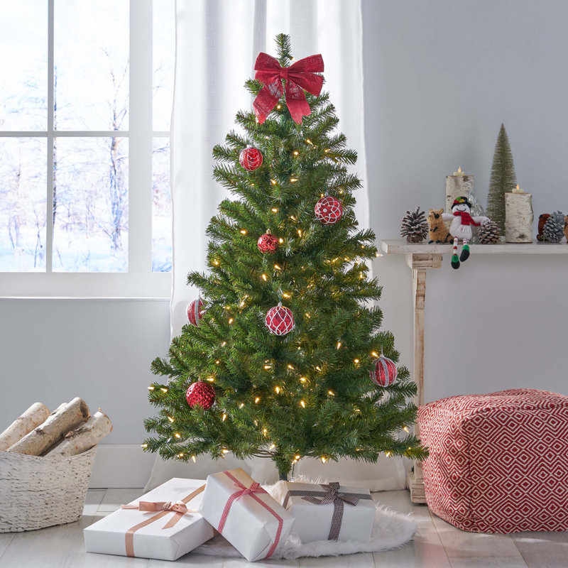 4.5Ft Hinged Tree With 200 Clear Lights-UL