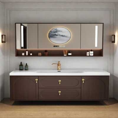 Chinese style bathroom cabinet light luxury