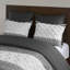Housse de couette pour très grand lit / très grand lit, coton chenille, style, fermeture à boutons, 4 attaches d'angle, coton lavable à la machine avec chenille, imprimé, lavable à boutons et 2 taies décoratives