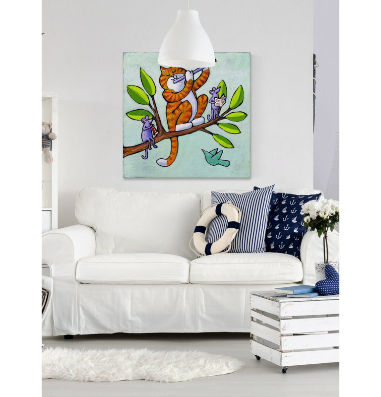Janet Nelson - Wrapped Canvas Painting, 81cm H x 81cm W x 3.81cm D