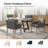 Noble 32.5" Tall Solid Wood Legs Upholstered Dining Chair Set with Gently Curved Arms-120463957