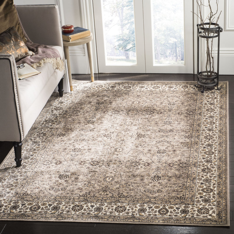 Carolus Viscose Pile Oriental Rug, Rectangle 4' x 5'3"