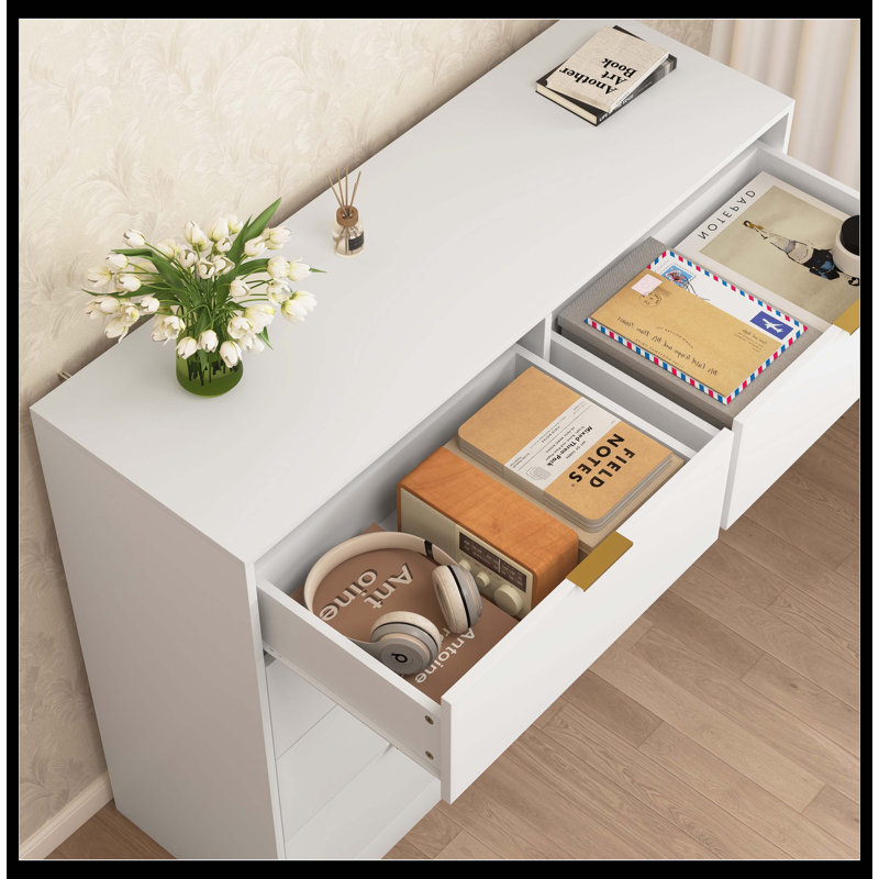 Commode 8 tiroirs Modern, Blanc