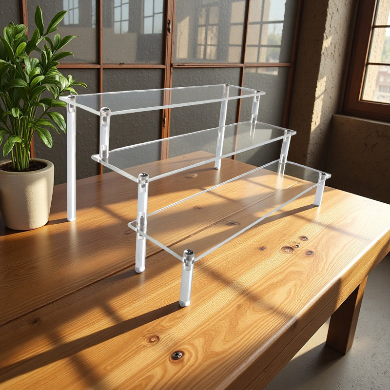 Clear Display Risers Stand Perfume Organizer
