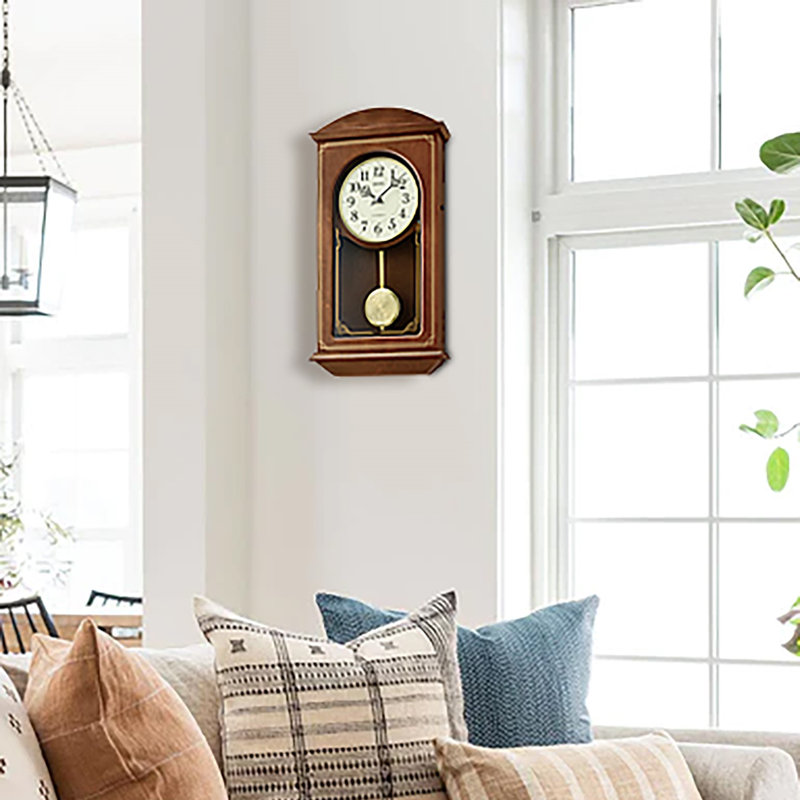 QXM610BLH Pendulum Melodies Clock, Brown