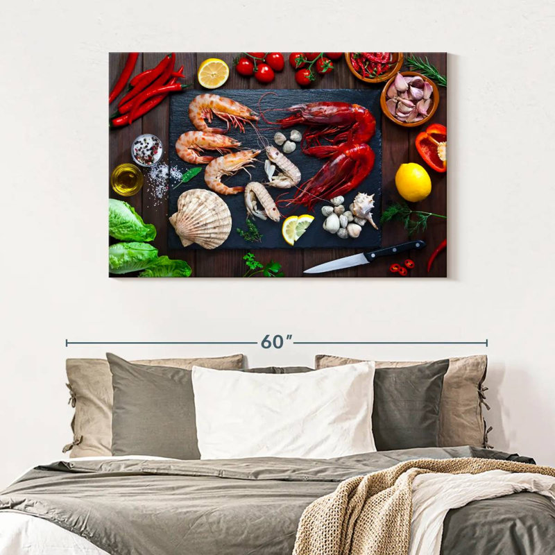 Yarlin cuisine des fruits de mer, H 32 po x l 48 po